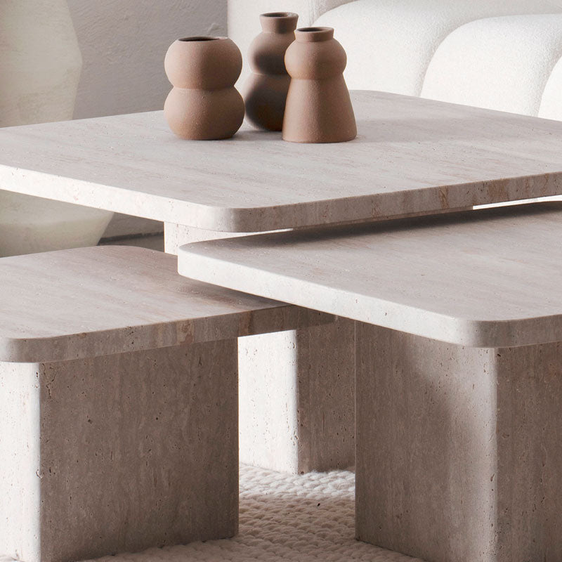 Le trio de tables basses 100% Marbre